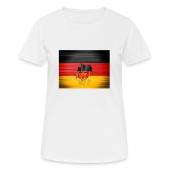 Allemagne - T-shirt respirant Femme - blanc - Devant - AI Model Female 172 dark (172cm)