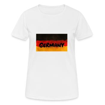 Allemagne - T-shirt respirant Femme - blanc - Devant - AI Model Female 172 dark (172cm)