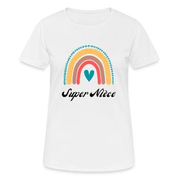 Super nièce - T-shirt respirant Femme - blanc - Devant - AI Model Female 172 dark (172cm)