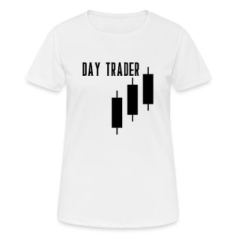 Bitcoin Trading Crypto Stocks - T-shirt respirant Femme - blanc - Devant - AI Model Female 172 dark (172cm)