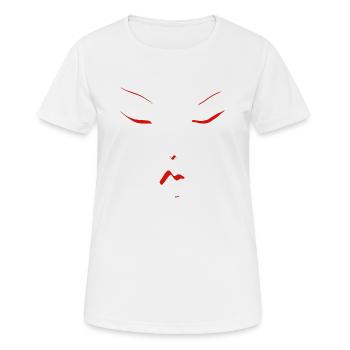 juste un visage féminin rouge - T-shirt respirant Femme - blanc - Devant - AI Model Female 172 dark (172cm)