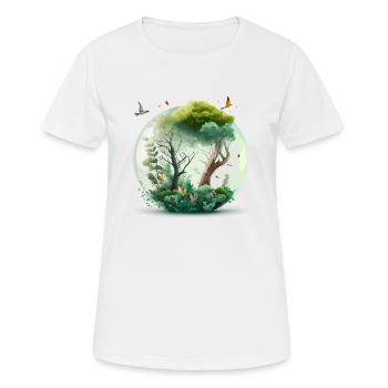 La forêt miniature - T-shirt respirant Femme - blanc - Devant - AI Model Female 172 dark (172cm)