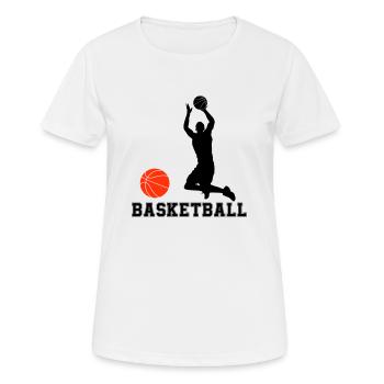 Basketball - Women's Breathable T-Shirt - white - Front - AI Model Female 172 dark (172cm)