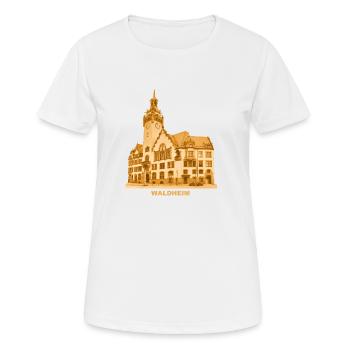 Waldheim Rathaus - Frauen T-Shirt atmungsaktiv - Weiß - Vorne - AI Model Female 172 dark (172cm)