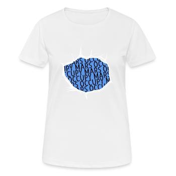 gift idea jokes planets physics space ship - Frauen T-Shirt atmungsaktiv - Weiß - Vorne - AI Model Female 172 dark (172cm)