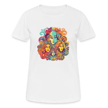 Die 70er Jahre - Frauen T-Shirt atmungsaktiv - Weiß - Vorne - AI Model Female 172 dark (172cm)
