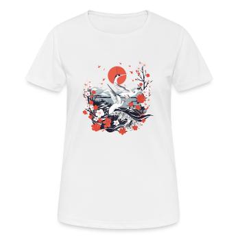 Folklore japonais - T-shirt respirant Femme - blanc - Devant - AI Model Female 172 dark (172cm)