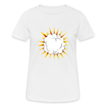 Nuage Cartoon Explosion - T-shirt respirant Femme - blanc - Devant - AI Model Female 172 dark (172cm)