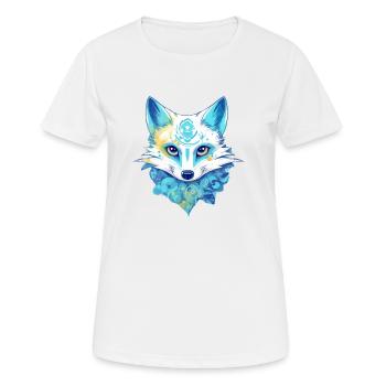 Der blaue Fuchs - Frauen T-Shirt atmungsaktiv - Weiß - Vorne - AI Model Female 172 dark (172cm)