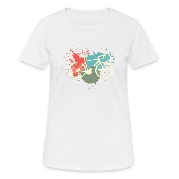 Bicycle Retro Gift Splashes of Color - Women's Breathable T-Shirt - white - Front - AI Model Female 172 dark (172cm)