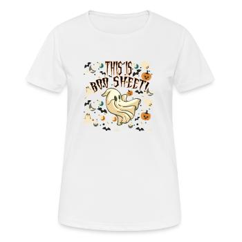 Halloween dieses es Buh-Blatt - Frauen T-Shirt atmungsaktiv - Weiß - Vorne - AI Model Female 172 dark (172cm)