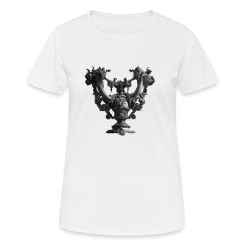 Abstract - Women's Breathable T-Shirt - white - Front - AI Model Female 172 dark (172cm)