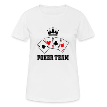 Équipe de poker - T-shirt respirant Femme - blanc - Devant - AI Model Female 172 dark (172cm)