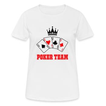 Équipe de poker - T-shirt respirant Femme - blanc - Devant - AI Model Female 172 dark (172cm)