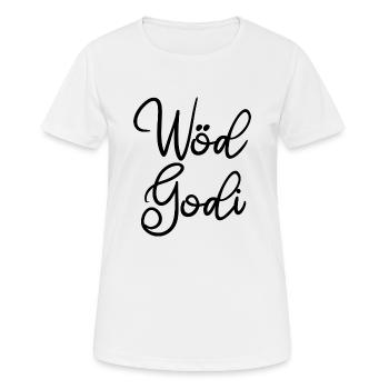 Wöd Godi beste Godi Taufpatin Österreich Taufe - Frauen T-Shirt atmungsaktiv - Weiß - Vorne - AI Model Female 172 dark (172cm)