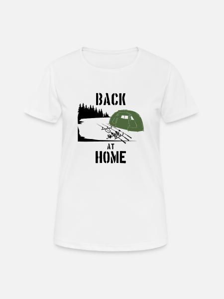 Back at Home Carphunter Carp Karpfen Karpfenangler - Dame T-shirt svedtransporterende - hvid