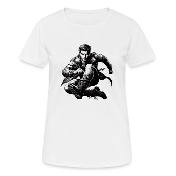 Badass Badboy Man Manhood - Women's Breathable T-Shirt - white - Front - AI Model Female 172 dark (172cm)