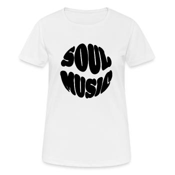 Soul Music - 70s Style - Frauen T-Shirt atmungsaktiv - Weiß - Vorne - AI Model Female 172 dark (172cm)