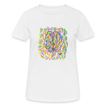 SANTÉ MENTALE - T-shirt respirant Femme - blanc - Devant - AI Model Female 172 dark (172cm)
