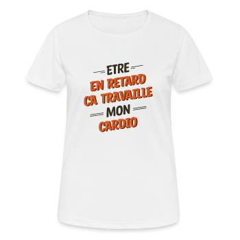 Late Cardio - Sport Humor - Women's Breathable T-Shirt - white - Front - AI Model Female 172 dark (172cm)