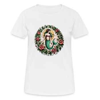 Sirène - T-shirt respirant Femme - blanc - Devant - AI Model Female 172 dark (172cm)