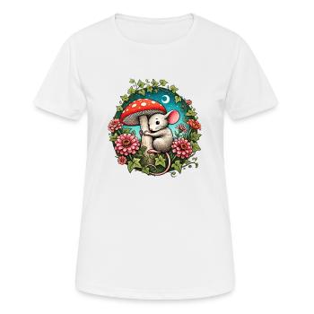 Mouse - Women's Breathable T-Shirt - white - Front - AI Model Female 172 dark (172cm)