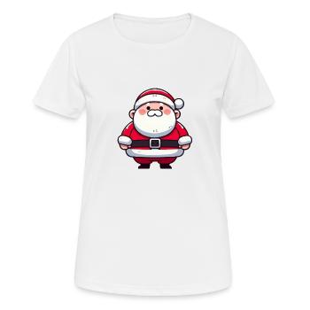 Weihnachtsmann Cartoon - Frauen T-Shirt atmungsaktiv - Weiß - Vorne - AI Model Female 172 dark (172cm)