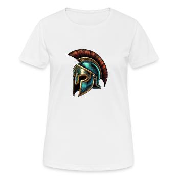sparta helm - Frauen T-Shirt atmungsaktiv - Weiß - Vorne - AI Model Female 172 dark (172cm)