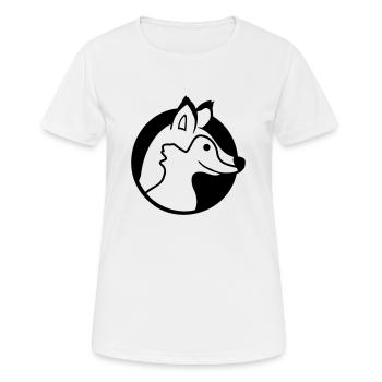 trou de renard roux renard sauvage animal peeps visage tête - T-shirt respirant Femme - blanc - Devant - AI Model Female 172 dark (172cm)