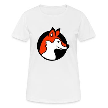 trou de renard roux renard sauvage animal peeps visage tête - T-shirt respirant Femme - blanc - Devant - AI Model Female 172 dark (172cm)