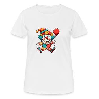 clown - T-shirt respirant Femme - blanc - Devant - AI Model Female 172 dark (172cm)