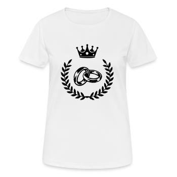 eheringe krone - Frauen T-Shirt atmungsaktiv - Weiß - Vorne - AI Model Female 172 dark (172cm)