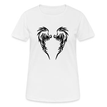 Ailes d'ange - T-shirt respirant Femme - blanc - Devant - AI Model Female 172 dark (172cm)