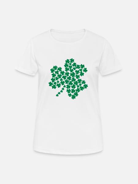 Feuille de trèfle - T-shirt respirant Femme - blanc