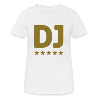 dj - Women's Breathable T-Shirt - white - Front - AI Model Female 172 dark (172cm)
