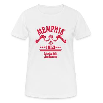 Memphis 1953 - Saturday Night Jamborees - Women's Breathable T-Shirt - white - Front - AI Model Female 172 dark (172cm)