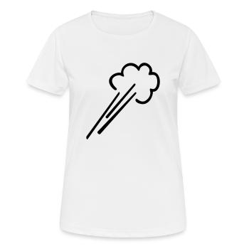 Luftstrom / wind blows (1c) - Women's Breathable T-Shirt - white - Front - AI Model Female 172 dark (172cm)