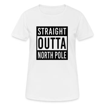 Droit Outta Pôle Nord - T-shirt respirant Femme - blanc - Devant - AI Model Female 172 dark (172cm)