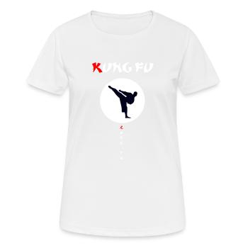 Kung Fu - T-shirt respirant Femme - blanc - Devant - AI Model Female 172 dark (172cm)