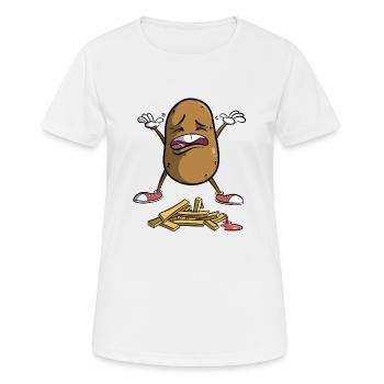 French Drama II - the potato - Women's Breathable T-Shirt - white - Front - AI Model Female 172 dark (172cm)