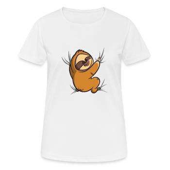 La paresse s'accroche - T-shirt respirant Femme - blanc - Devant - AI Model Female 172 dark (172cm)