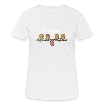 Être différent - T-shirt respirant Femme - blanc - Devant - AI Model Female 172 dark (172cm)