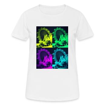 4 x Grande Roue Vienne Artfunkle Style - T-shirt respirant Femme - blanc - Devant - AI Model Female 172 dark (172cm)
