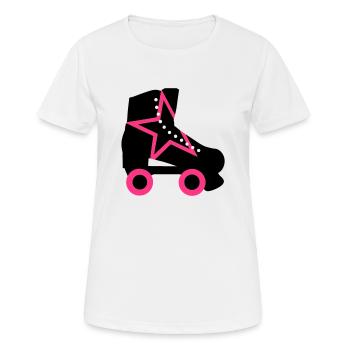 roller skate - Women's Breathable T-Shirt - white - Front - AI Model Female 172 dark (172cm)
