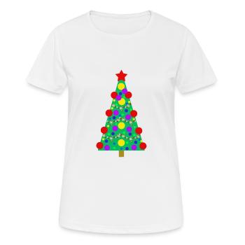 Christmas tree - Women's Breathable T-Shirt - white - Front - AI Model Female 172 dark (172cm)