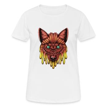 Renard en fusion - T-shirt respirant Femme - blanc - Devant - AI Model Female 172 dark (172cm)