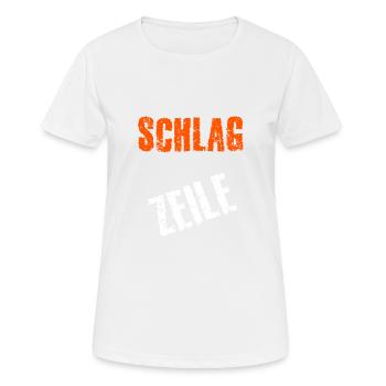 titre - T-shirt respirant Femme - blanc - Devant - AI Model Female 172 dark (172cm)