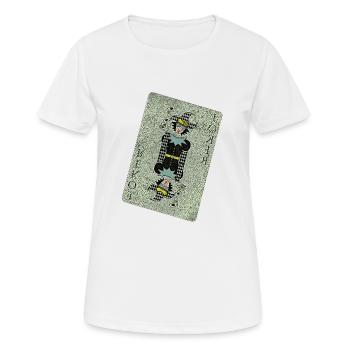 Joker Karte Spielkarte - Frauen T-Shirt atmungsaktiv - Weiß - Vorne - AI Model Female 172 dark (172cm)