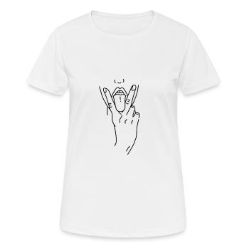 The lick - Frauen T-Shirt atmungsaktiv - Weiß - Vorne - AI Model Female 172 dark (172cm)