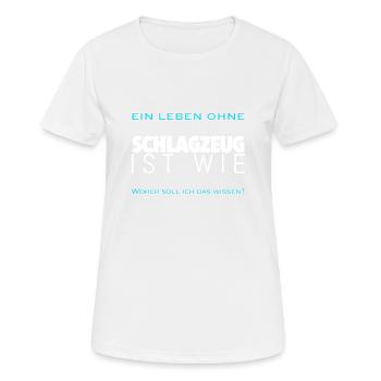 Tambour tambour cadeau cymbales splash cadeau - T-shirt respirant Femme - blanc - Devant - AI Model Female 172 dark (172cm)